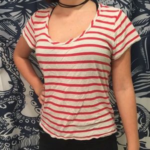 Striped airy t-shirt